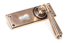 Load image into Gallery viewer, 45337 Polished Bronze Hinton Lever Euro Lock Set
