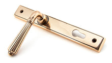 Load image into Gallery viewer, 45338 Polished Bronze Hinton Slimline Lever Espag. Lock Set
