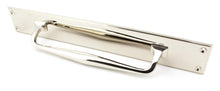 Load image into Gallery viewer, 45376 Polished Nickel 425mm Art Deco Pull Handle on Backplate
