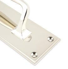 Load image into Gallery viewer, 45376 Polished Nickel 425mm Art Deco Pull Handle on Backplate
