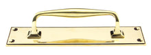 Load image into Gallery viewer, 45379 Aged Brass 300mm Art Deco Pull Handle on Backplate
