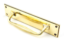Load image into Gallery viewer, 45379 Aged Brass 300mm Art Deco Pull Handle on Backplate

