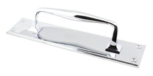Load image into Gallery viewer, 45380 Polished Chrome 300mm Art Deco Pull Handle on Backplate

