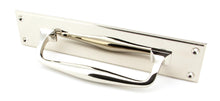 Load image into Gallery viewer, 45381 Polished Nickel 300mm Art Deco Pull Handle on Backplate
