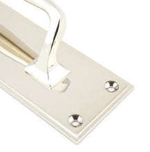 Load image into Gallery viewer, 45381 Polished Nickel 300mm Art Deco Pull Handle on Backplate
