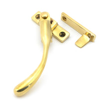 Load image into Gallery viewer, 45396 Polished Brass Night-Vent Locking Peardrop Fastener - LH
