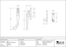 Load image into Gallery viewer, 45396 Polished Brass Night-Vent Locking Peardrop Fastener - LH
