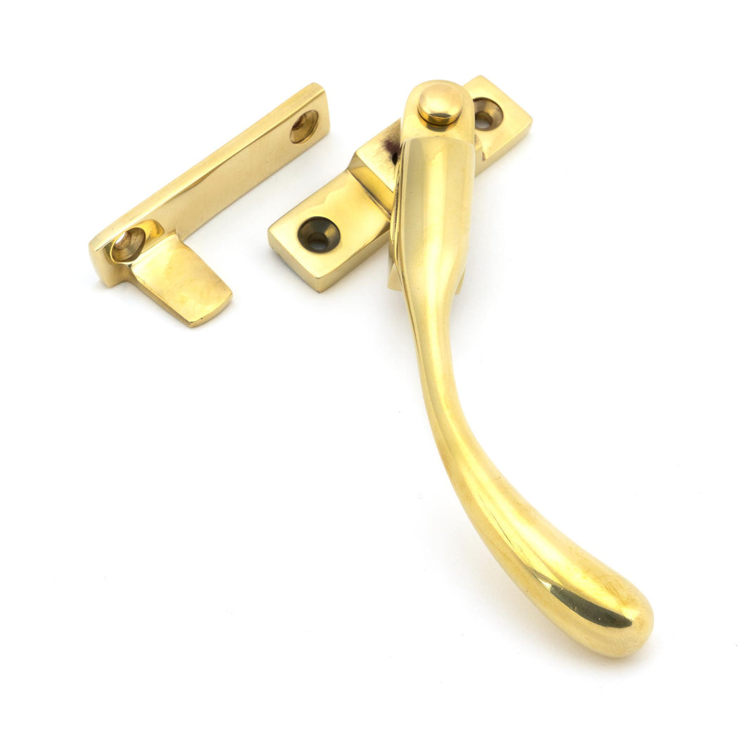 45397 Polished Brass Night-Vent Locking Peardrop Fastener - RH