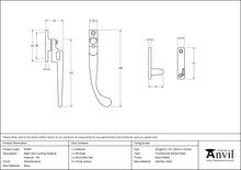 Load image into Gallery viewer, 45397 Polished Brass Night-Vent Locking Peardrop Fastener - RH
