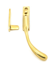 Load image into Gallery viewer, 45397 Polished Brass Night-Vent Locking Peardrop Fastener - RH
