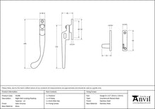 Load image into Gallery viewer, 45398 Satin Chrome Night-Vent Locking Peardrop Fastener - LH
