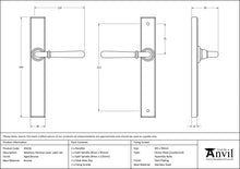 Load image into Gallery viewer, 45418 Aged Bronze Newbury Slimline Lever Latch Set
