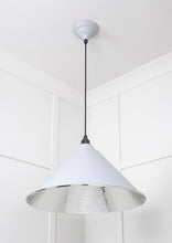 Load image into Gallery viewer, 45433BI Hammered Nickel Hockley Pendant in Birch
