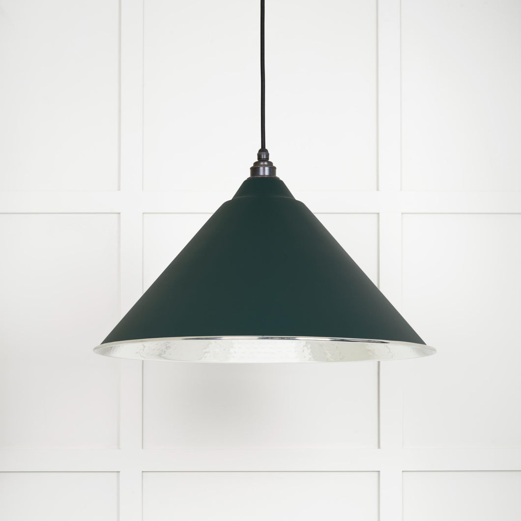 45433DI Hammered Nickel Hockley Pendant in Dingle