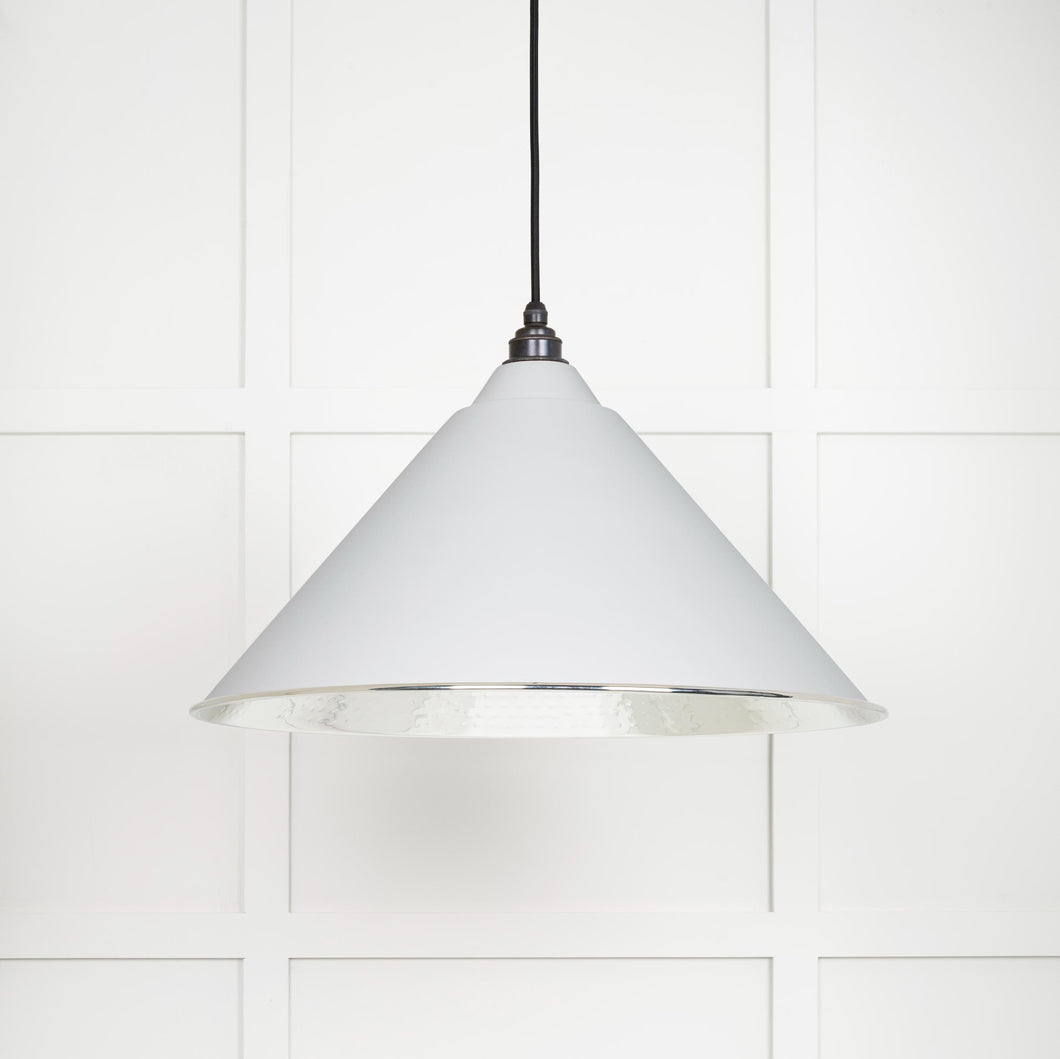 45433F Hammered Nickel Hockley Pendant in Flock