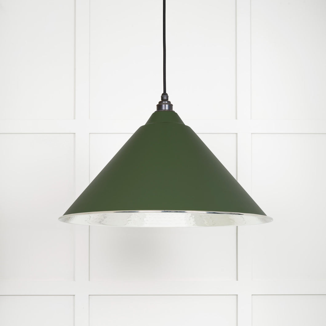 45433H Hammered Nickel Hockley Pendant in Heath