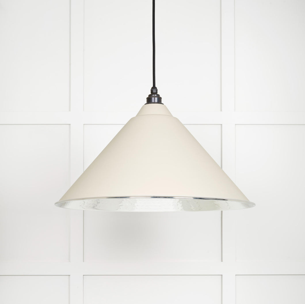 45433TE Hammered Nickel Hockley Pendant in Teasel