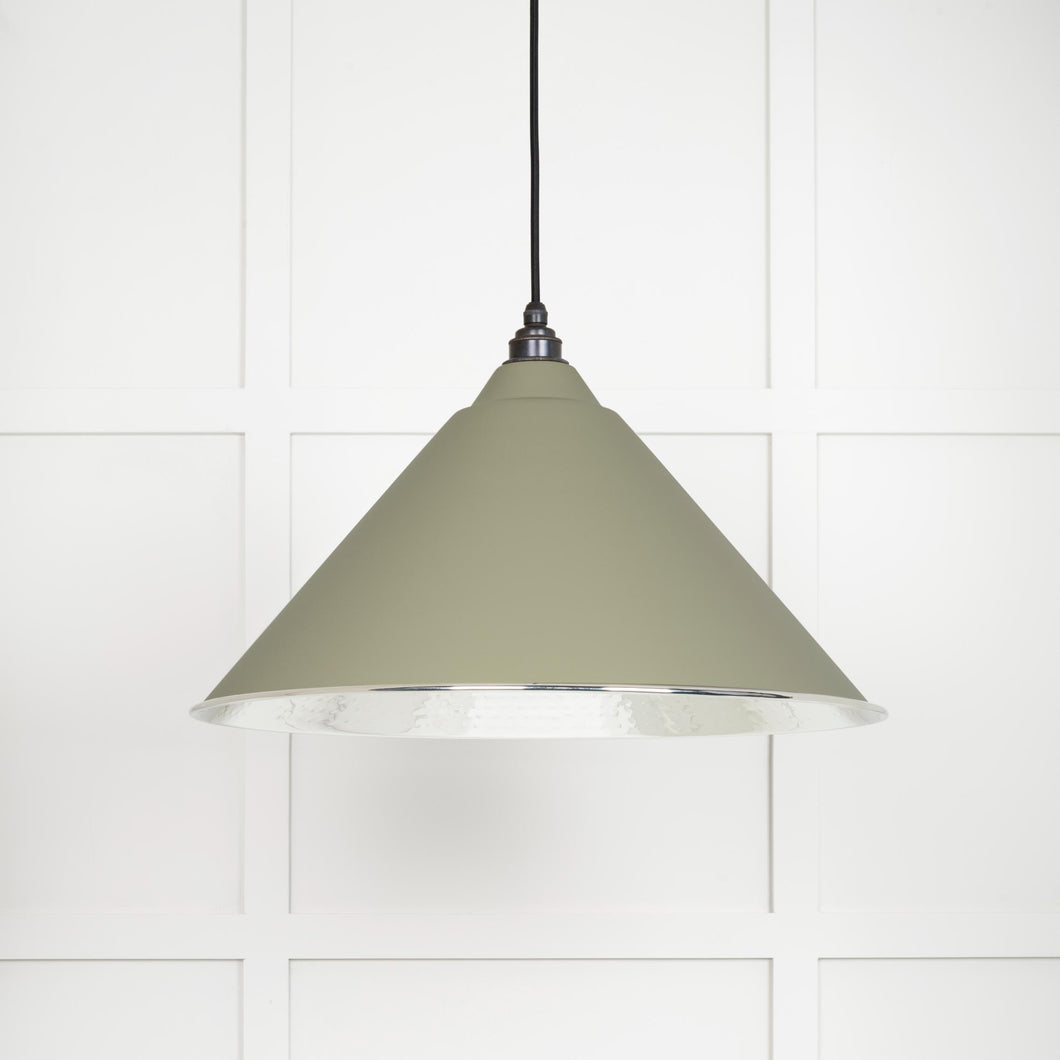 45433TU Hammered Nickel Hockley Pendant in Tump