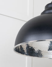 Load image into Gallery viewer, 45472EB Hammered Nickel Harborne Pendant in Elan Black
