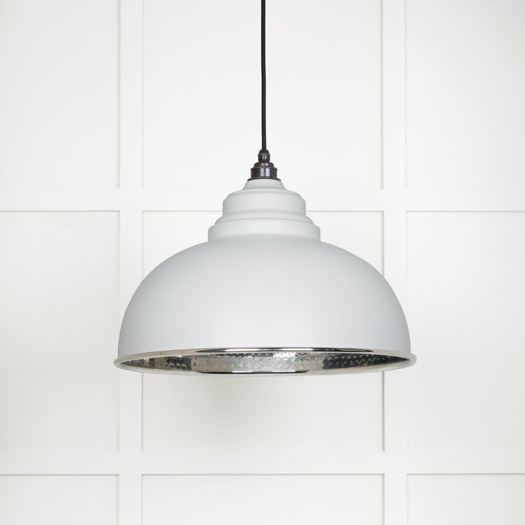 45472F Hammered Nickel Harborne Pendant in Flock