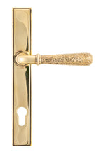 Load image into Gallery viewer, 45498 Aged Brass Hammered Newbury Slimline Espag. Lock Set
