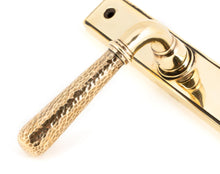 Load image into Gallery viewer, 45498 Aged Brass Hammered Newbury Slimline Espag. Lock Set
