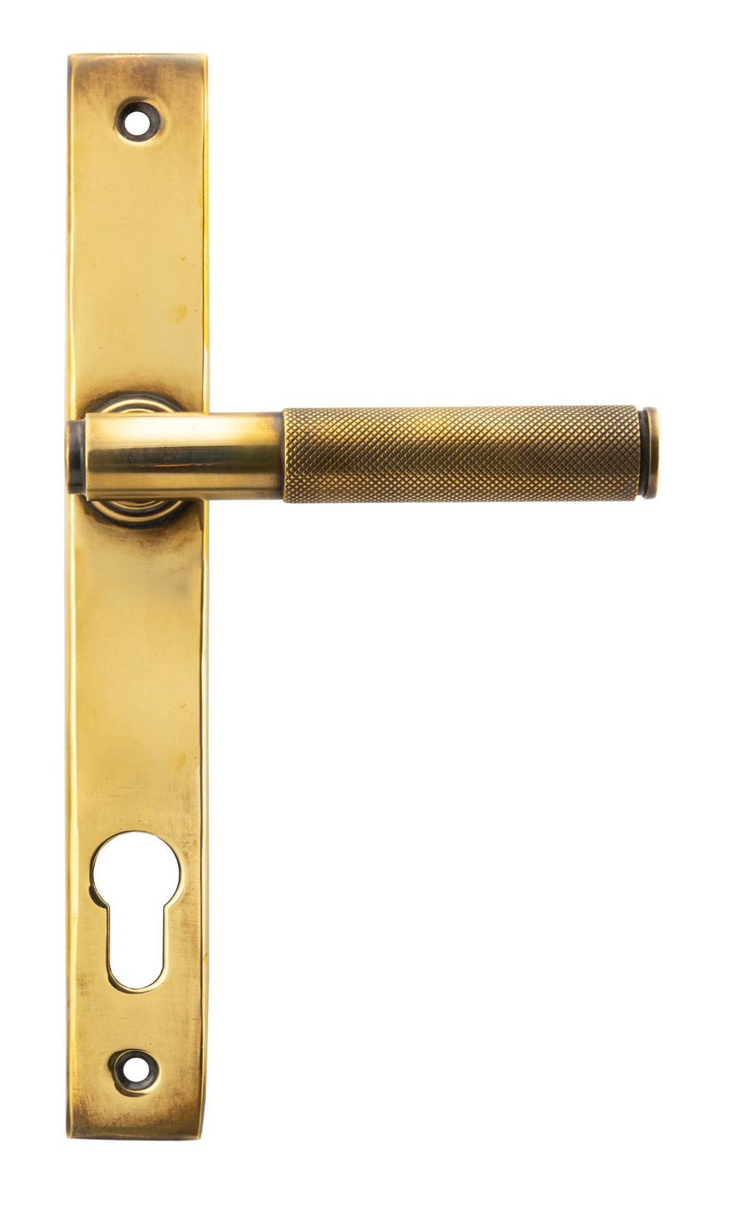 45499 Aged Brass Brompton Slimline Lever Espag. Lock Set