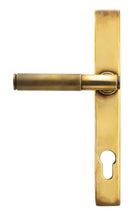 Load image into Gallery viewer, 45499 Aged Brass Brompton Slimline Lever Espag. Lock Set
