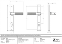 Load image into Gallery viewer, 45528 Matt Black Brompton Slimline Lever Espag. Lock Set
