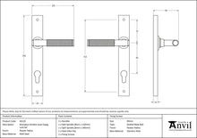 Load image into Gallery viewer, 45529 Pewter Brompton Slimline Lever Espag. Lock Set
