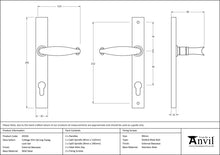 Load image into Gallery viewer, 45593 External Beeswax Cottage Slimline Lever Espag. Lock Set
