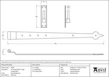 Load image into Gallery viewer, 45595 External Beeswax 35&quot; Hook &amp; Band Hinge - Cranked (pair)
