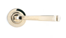 Load image into Gallery viewer, 45619 Polished Nickel Avon Round Lever on Rose Set (Plain)
