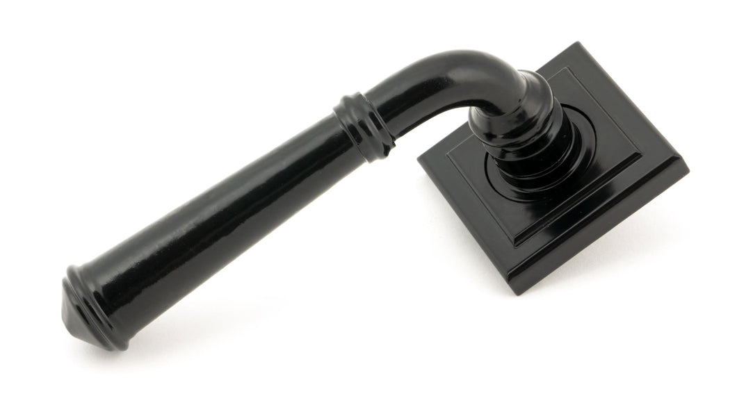 45638 Black Regency Lever on Rose Set (Square)