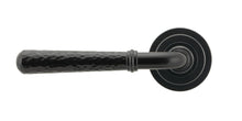 Load image into Gallery viewer, 45648 Black Hammered Newbury Lever on Rose Set (Art Deco)
