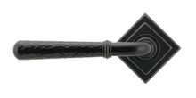 Load image into Gallery viewer, 45650 Black Hammered Newbury Lever on Rose Set (Square)
