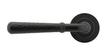 Load image into Gallery viewer, 45651 Matt Black Hammered Newbury Lever on Rose Set (Plain)
