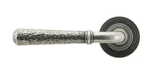 Load image into Gallery viewer, 45657 Pewter Hammered Newbury Lever on Rose Set (Beehive)
