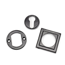 Load image into Gallery viewer, 45722 Black Round Euro Escutcheon (Square)
