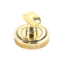 Load image into Gallery viewer, 45732 Aged Brass Round Thumbturn Set (Art Deco)
