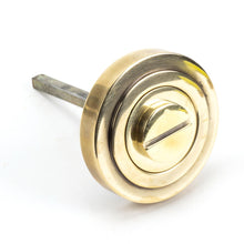 Load image into Gallery viewer, 45732 Aged Brass Round Thumbturn Set (Art Deco)
