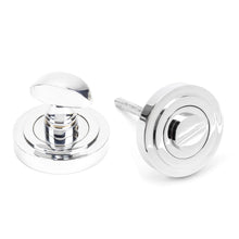Load image into Gallery viewer, 45736 Polished Chrome Round Thumbturn Set (Art Deco)
