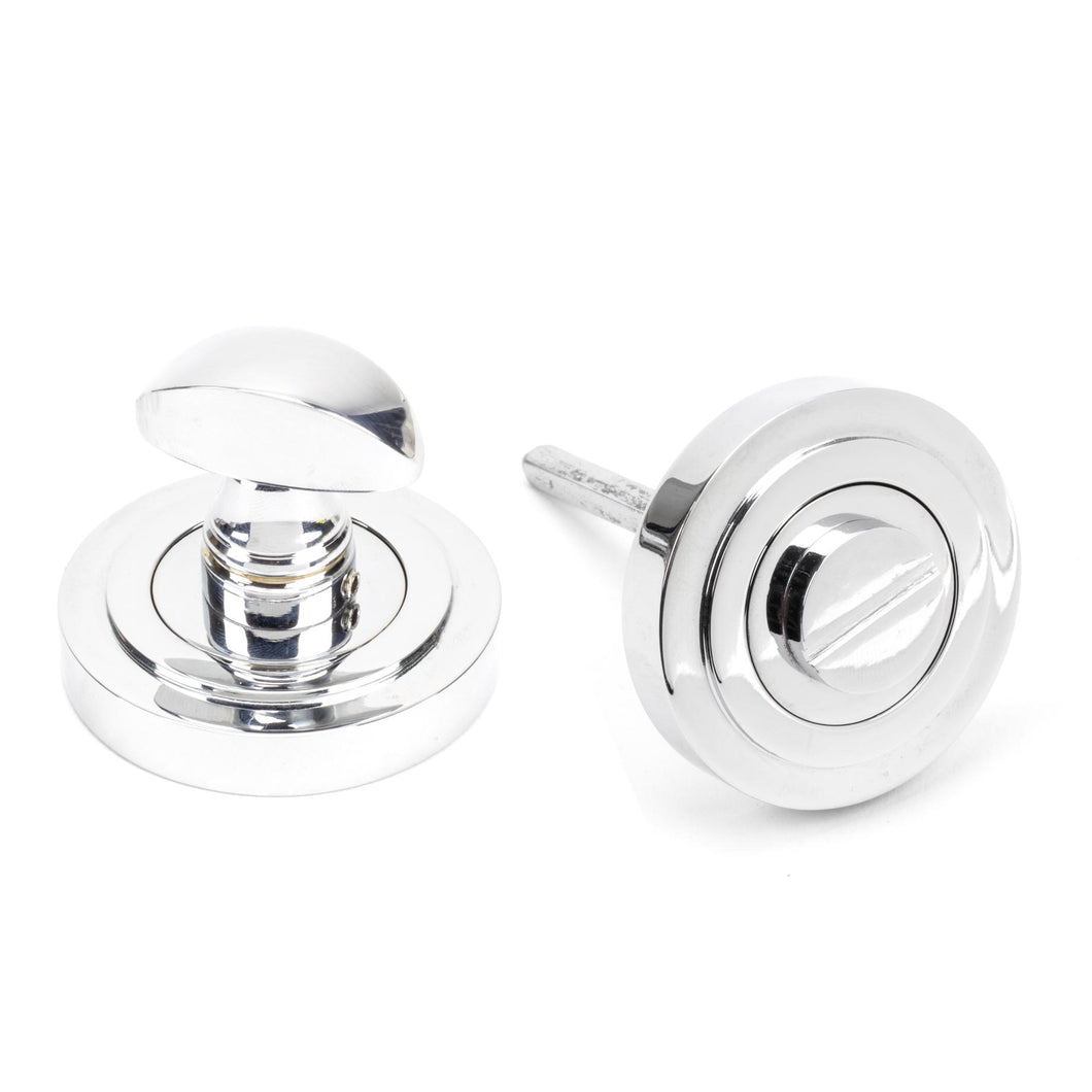 45736 Polished Chrome Round Thumbturn Set (Art Deco)