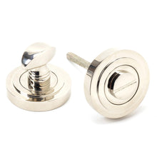 Load image into Gallery viewer, 45740 Polished Nickel Round Thumbturn Set (Art Deco)
