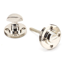 Load image into Gallery viewer, 45740 Polished Nickel Round Thumbturn Set (Art Deco)
