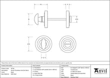 Load image into Gallery viewer, 45744 Black Round Thumbturn Set (Art Deco)
