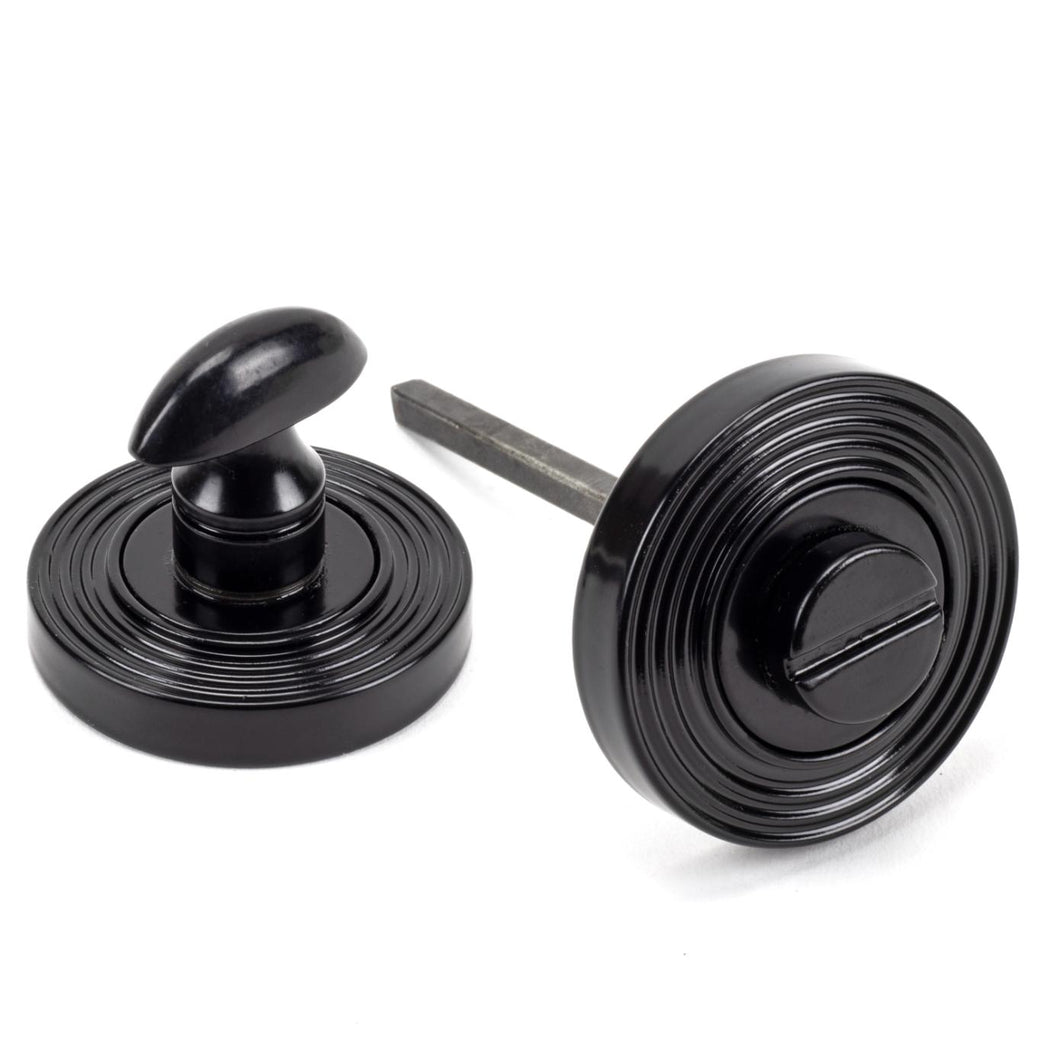 45745 Black Round Thumbturn Set (Beehive)