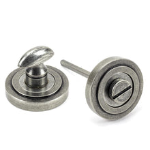 Load image into Gallery viewer, 45752 Pewter Round Thumbturn Set (Art Deco)
