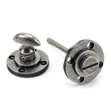 Load image into Gallery viewer, 45753 Pewter Round Thumbturn Set (Beehive)
