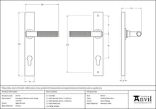 Load image into Gallery viewer, 45775 Aged Bronze Brompton Slimline Espag. Lock Set
